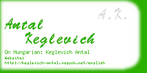 antal keglevich business card